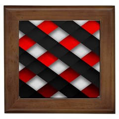 Red Textured Framed Tiles