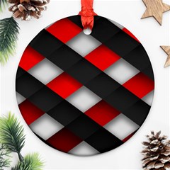 Red Textured Ornament (round)