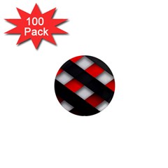 Red Textured 1  Mini Magnets (100 Pack) 