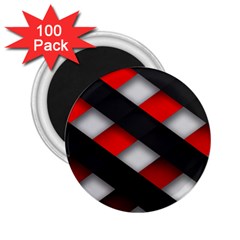 Red Textured 2 25  Magnets (100 Pack)  by Amaryn4rt