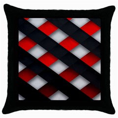 Red Textured Throw Pillow Case (black)