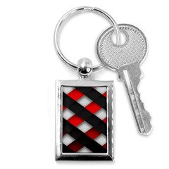 Red Textured Key Chains (rectangle) 