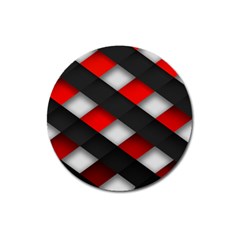 Red Textured Magnet 3  (round)