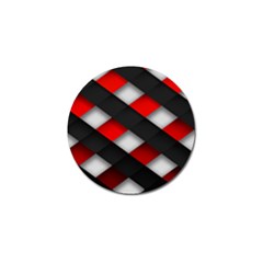 Red Textured Golf Ball Marker