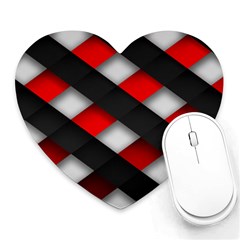 Red Textured Heart Mousepads by Amaryn4rt