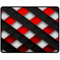 Red Textured Fleece Blanket (medium) 