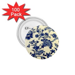 Vintage Blue Drawings On Fabric 1 75  Buttons (100 Pack)  by Amaryn4rt