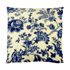 Vintage Blue Drawings On Fabric Standard Cushion Case (one Side)