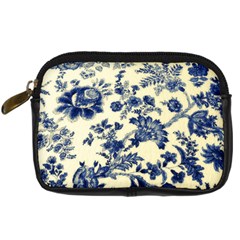 Vintage Blue Drawings On Fabric Digital Camera Cases by Amaryn4rt