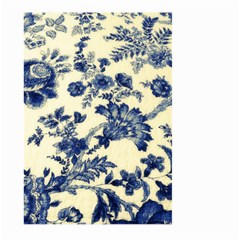 Vintage Blue Drawings On Fabric Large Garden Flag (two Sides)