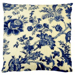 Vintage Blue Drawings On Fabric Standard Flano Cushion Case (one Side) by Amaryn4rt