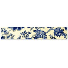 Vintage Blue Drawings On Fabric Flano Scarf (large)