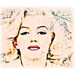  Marilyn  pastel Deluxe Canvas 14  x 11  (Framed) 14  x 11  x 1.5  Stretched Canvas