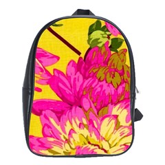 Beautiful Pink Flowers School Bags(large)  by Brittlevirginclothing