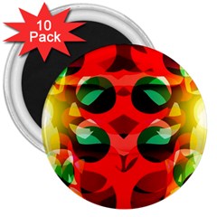 Abstract Digital Design 3  Magnets (10 Pack) 