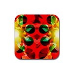 Abstract Digital Design Rubber Coaster (Square)  Front