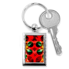 Abstract Digital Design Key Chains (rectangle) 