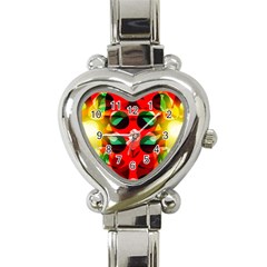 Abstract Digital Design Heart Italian Charm Watch