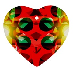 Abstract Digital Design Heart Ornament (two Sides)