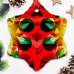 Abstract Digital Design Snowflake Ornament (two Sides)