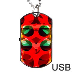 Abstract Digital Design Dog Tag Usb Flash (two Sides)