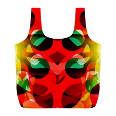 Abstract Digital Design Full Print Recycle Bags (l) 