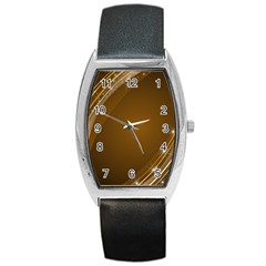 Abstract Background Barrel Style Metal Watch