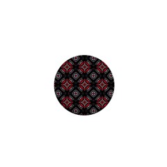 Abstract Black And Red Pattern 1  Mini Magnets