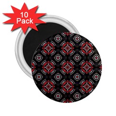 Abstract Black And Red Pattern 2 25  Magnets (10 Pack)  by Amaryn4rt