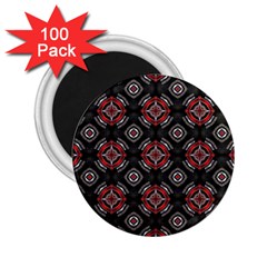 Abstract Black And Red Pattern 2 25  Magnets (100 Pack)  by Amaryn4rt