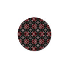 Abstract Black And Red Pattern Golf Ball Marker (4 Pack)