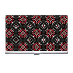 Abstract Black And Red Pattern Business Card Holders