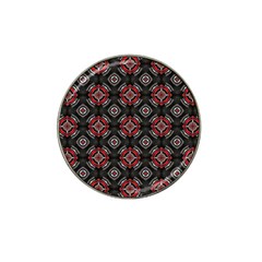 Abstract Black And Red Pattern Hat Clip Ball Marker