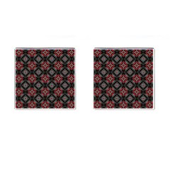 Abstract Black And Red Pattern Cufflinks (square)