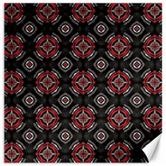 Abstract Black And Red Pattern Canvas 16  X 16  