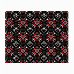 Abstract Black And Red Pattern Small Glasses Cloth (2-side) by Amaryn4rt