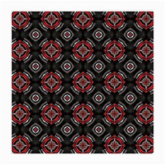 Abstract Black And Red Pattern Medium Glasses Cloth