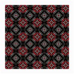 Abstract Black And Red Pattern Medium Glasses Cloth Front