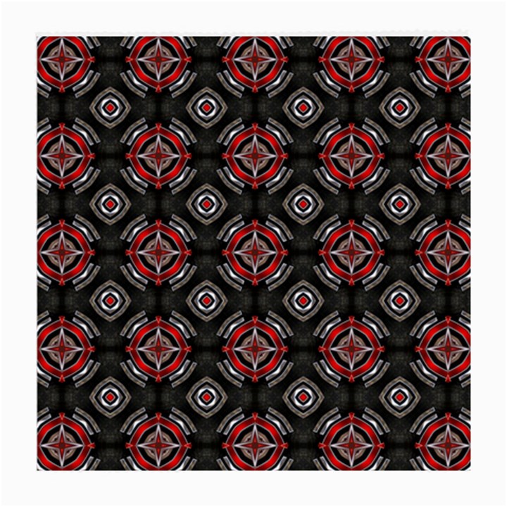 Abstract Black And Red Pattern Medium Glasses Cloth