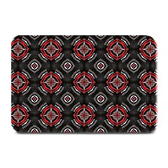 Abstract Black And Red Pattern Plate Mats by Amaryn4rt