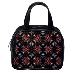 Abstract Black And Red Pattern Classic Handbags (one Side)