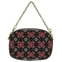 Abstract Black And Red Pattern Chain Purses (one Side) 