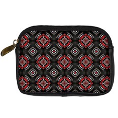 Abstract Black And Red Pattern Digital Camera Cases by Amaryn4rt