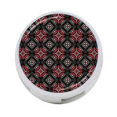 Abstract Black And Red Pattern 4-port Usb Hub (two Sides) 