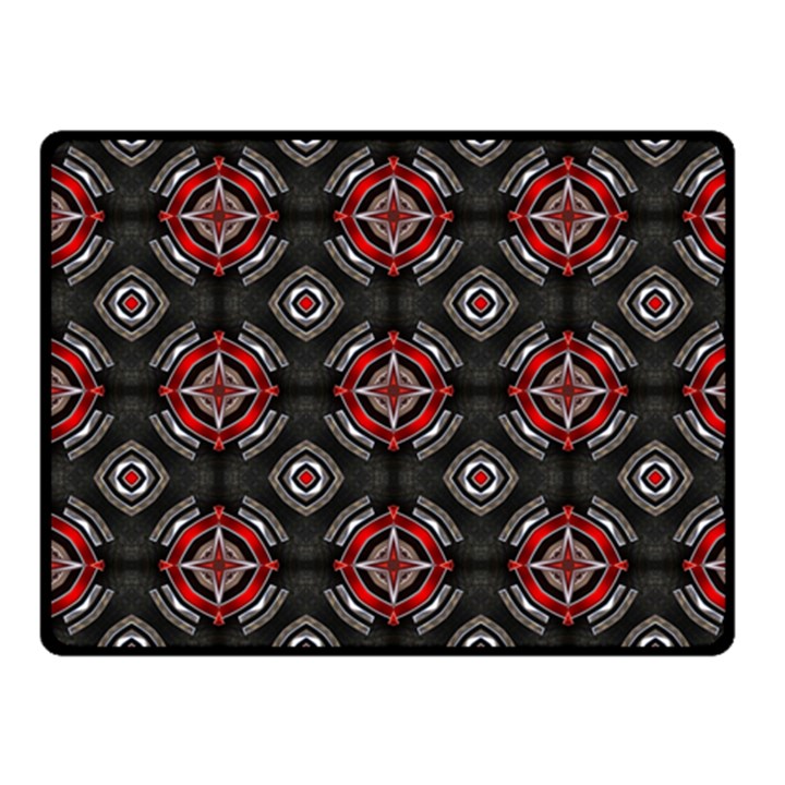 Abstract Black And Red Pattern Fleece Blanket (Small)