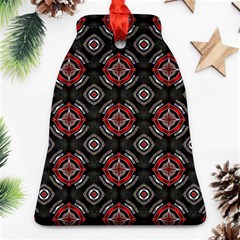 Abstract Black And Red Pattern Ornament (bell) by Amaryn4rt