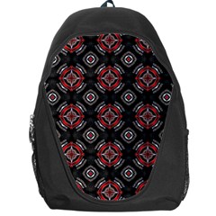 Abstract Black And Red Pattern Backpack Bag