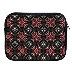 Abstract Black And Red Pattern Apple Ipad 2/3/4 Zipper Cases