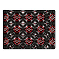 Abstract Black And Red Pattern Double Sided Fleece Blanket (small)  by Amaryn4rt