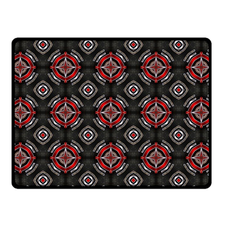 Abstract Black And Red Pattern Double Sided Fleece Blanket (Small) 